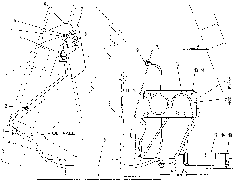 Проводка кабины 8W4767 CAT