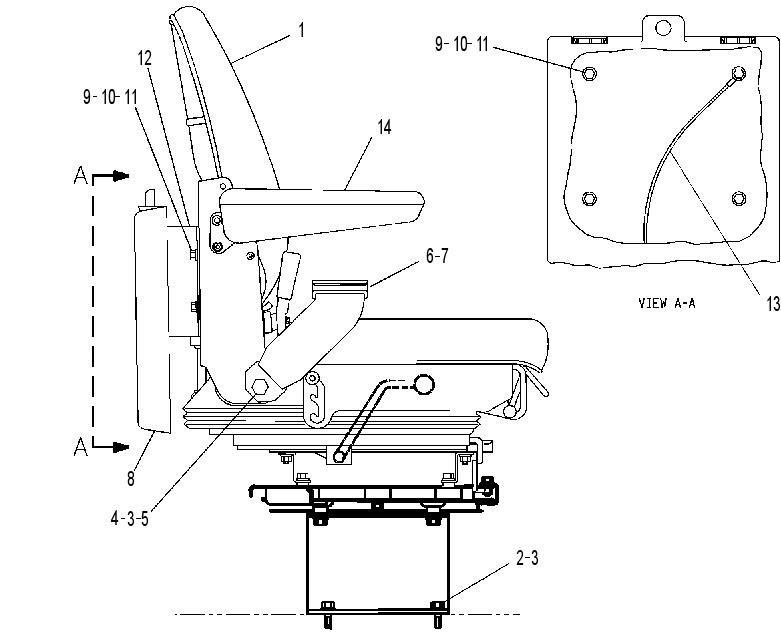 Сиденье на подвеске 9R2653 CAT