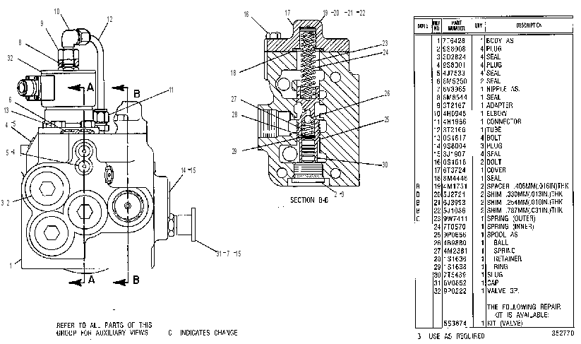VALVE GP-LOCKUP CLUTCH & SOL 7T9245 CAT
