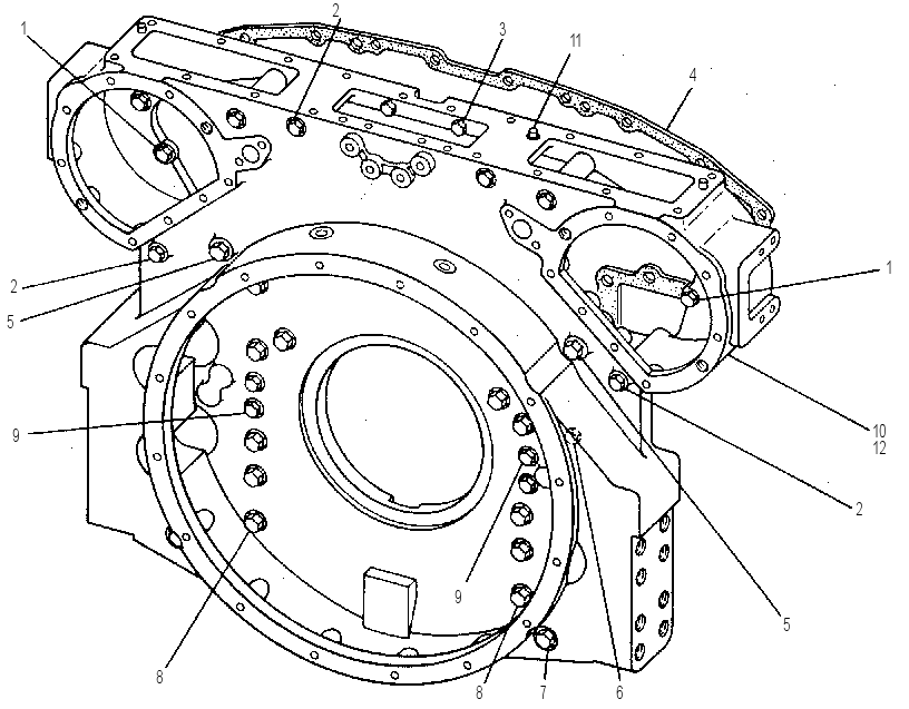 Картер маховика 7W3723 CAT