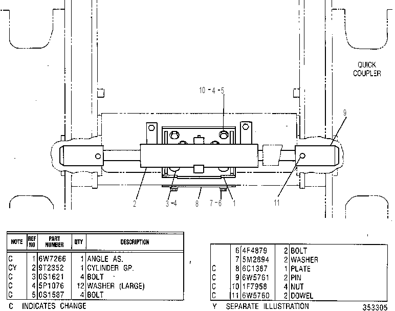 CYLINDER & MOUNTING GP 9V8921 CAT