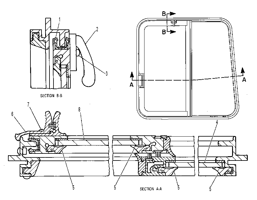 SLIDING WINDOW ASSEMBLY 9G4597 CAT