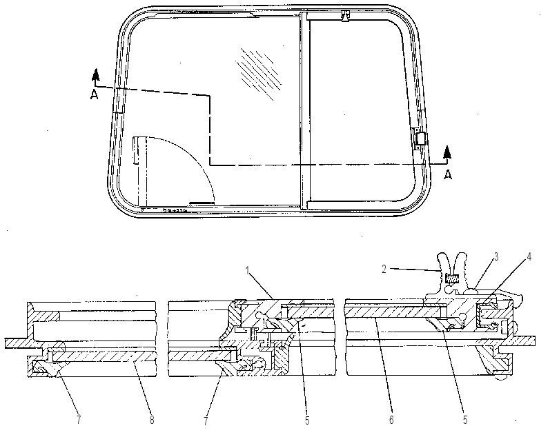 WINDOW AS-SLIDING 9G4596 CAT