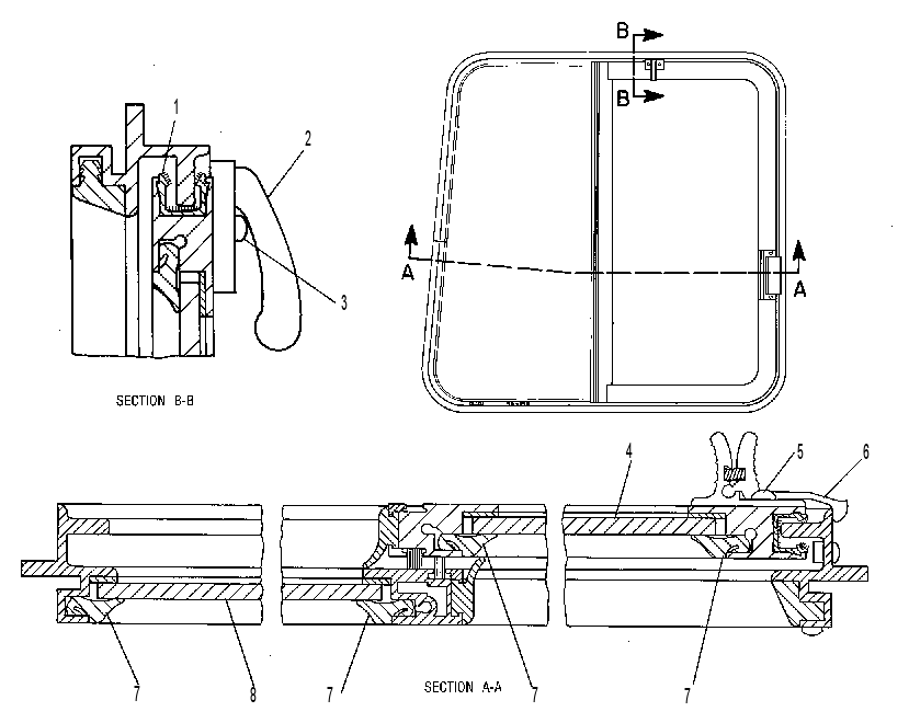 WINDOW AS-SLIDING 9G4598 CAT