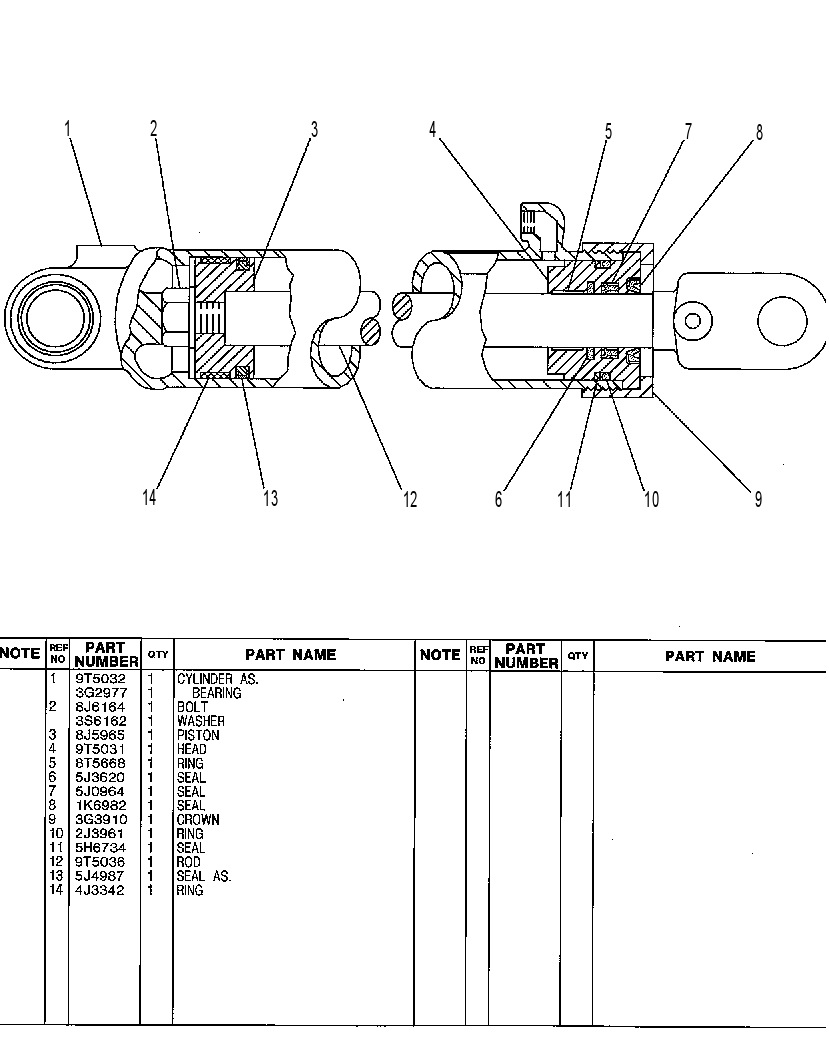 Цилиндр 9T5030 CAT