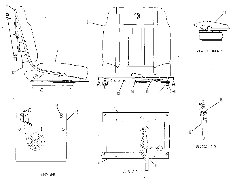 Сиденье регулируемое 6W9692 CAT