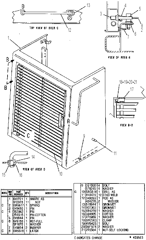 Защита радиатора 5V0093 CAT