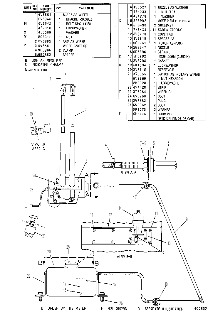 Стеклоочиститель с омывателем 9V1948 CAT