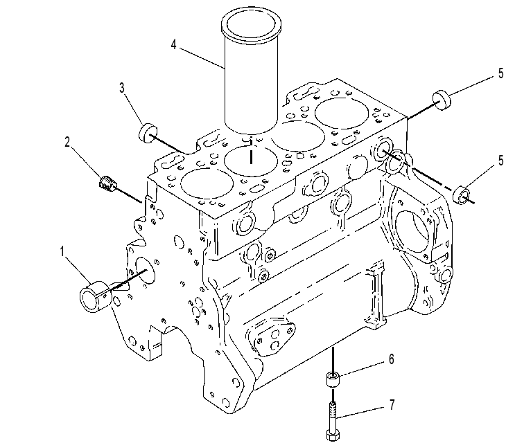 Блок цилиндров в сборе 7C6070 CAT