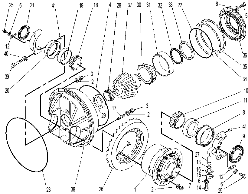 Дифференциал с конической передачей 5T1029 CAT