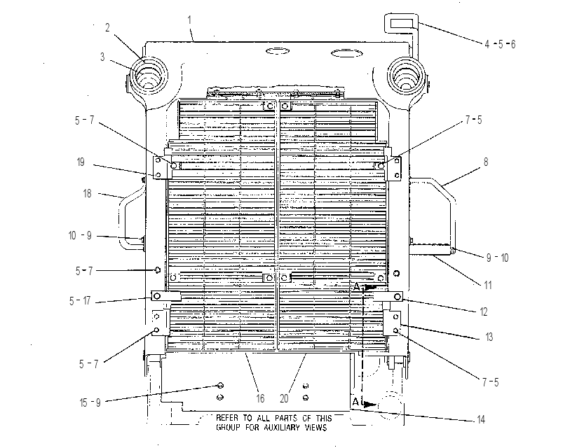 Защита радиатора 7T7703 CAT