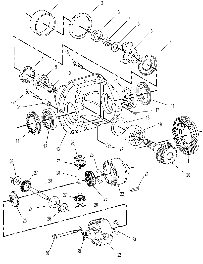 AXLE AS-DRIVE & STEER 9R1020 CAT