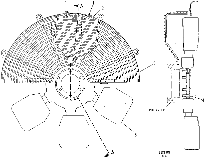 FAN GP-REVERSIBLE 2W8458 CAT