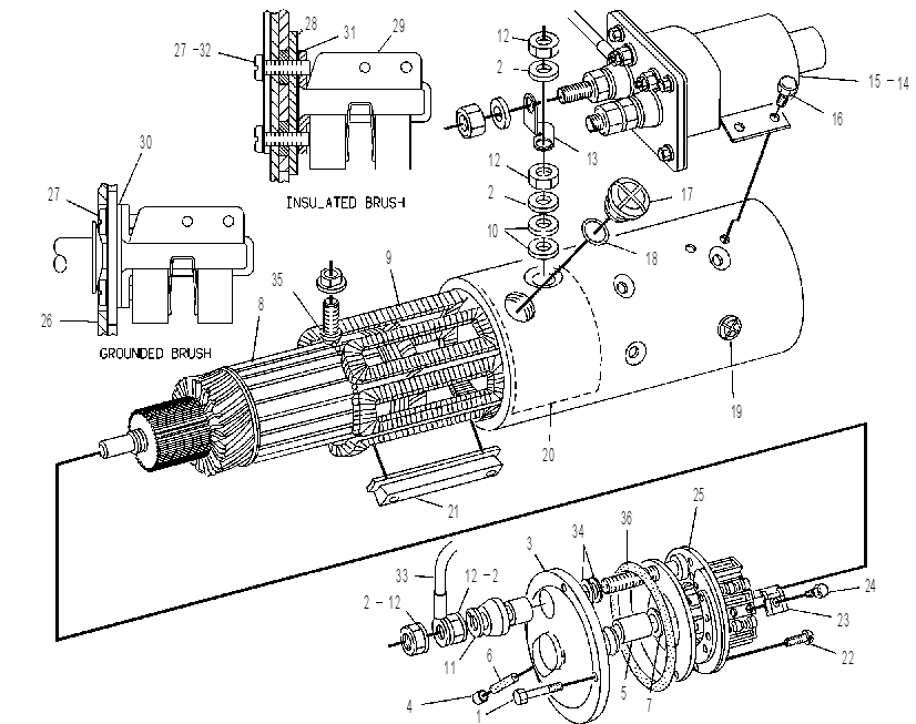 Стартер электрический 7T9254 CAT