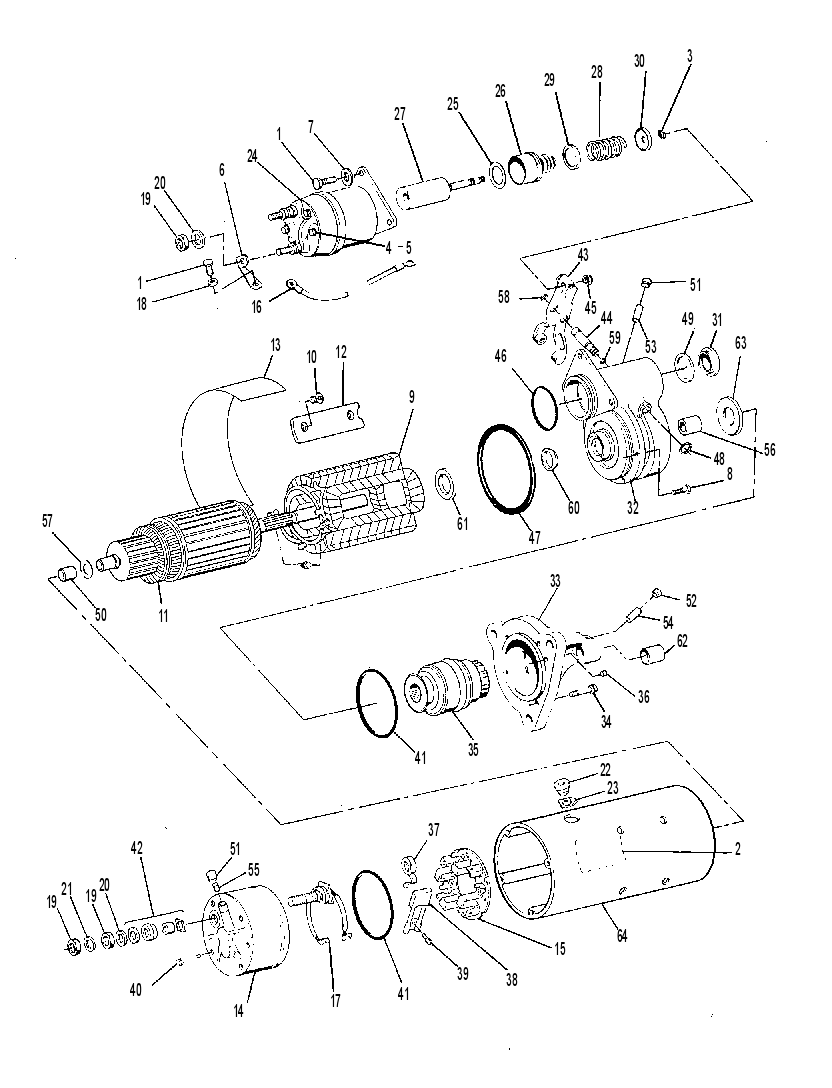 Стартер электрический 9W0058 CAT