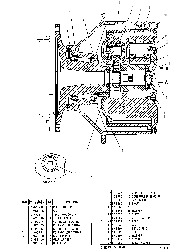 Бортовой редуктор 3T6240 CAT