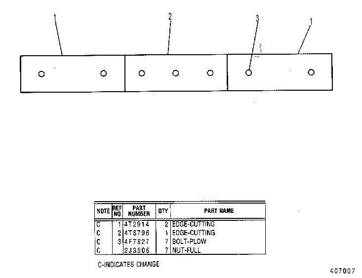 Режущая кромка 4T2801 CAT