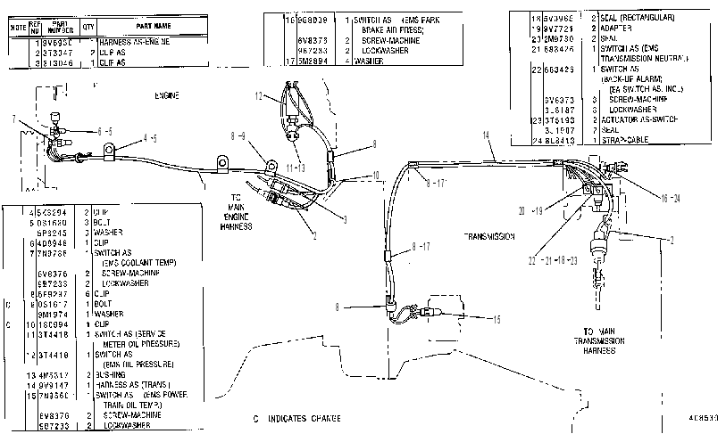 WIRING GP-POWER TRAIN 6W0289 CAT