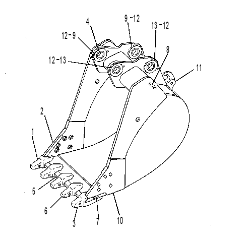 BUCKET & BEARING AS-HOE 3V9105 CAT