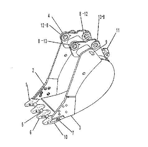 BUCKET & BEARING AS-HOE 3V9106 CAT