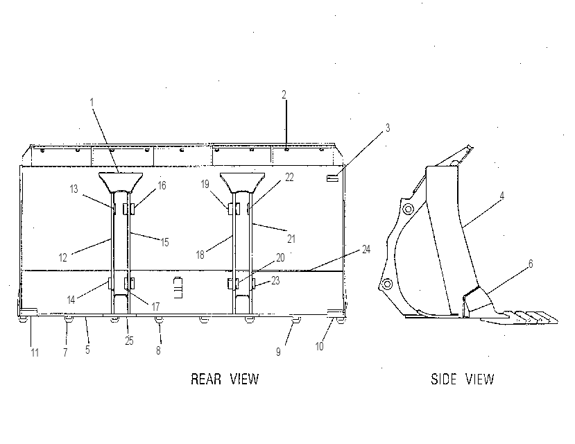 Ковш скальный в сборе 9V1807 CAT