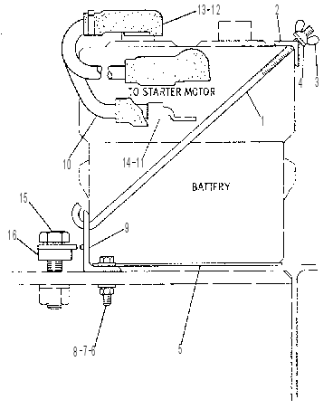 Опора аккумулятора 7W7309 CAT