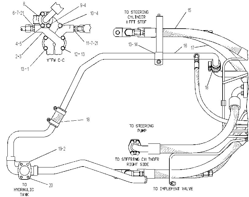 Трубопроводы рулевого управления 6W7729 CAT
