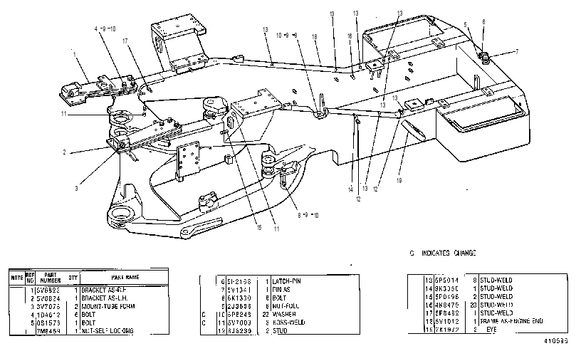 FRAME GP-ENGINE END 5V0850 CAT