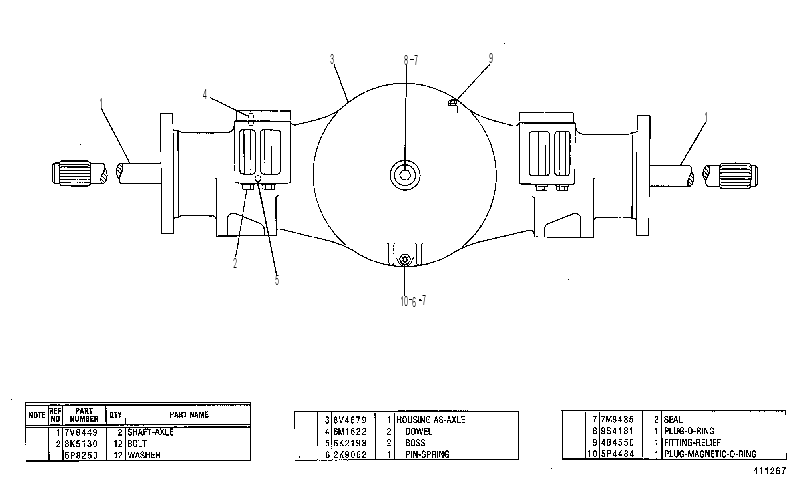 AXLE GP-FIXED 8V3115 CAT