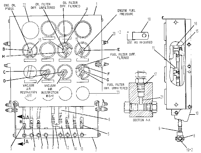 Панель приборов 7C0287 CAT