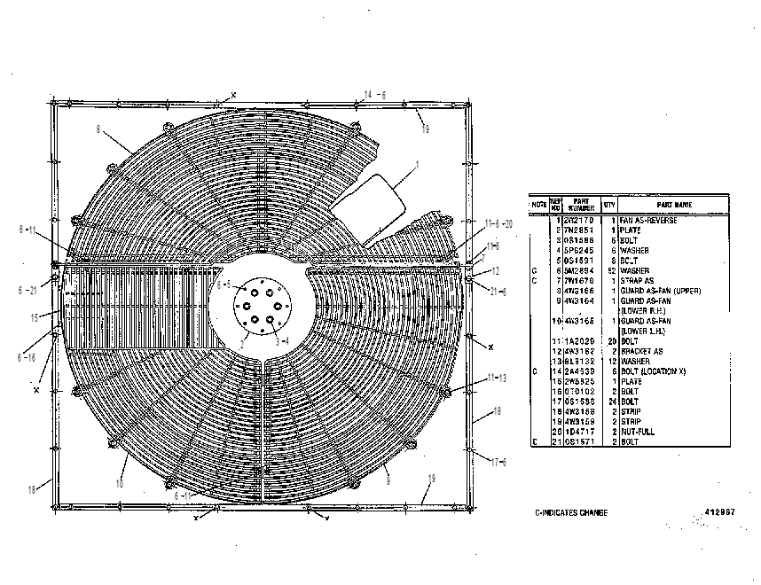 FAN GP-REVERSIBLE 4W3167 CAT