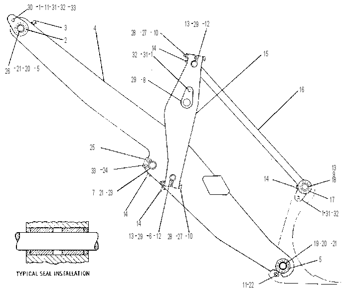 Управление ковшом 5G2433 CAT