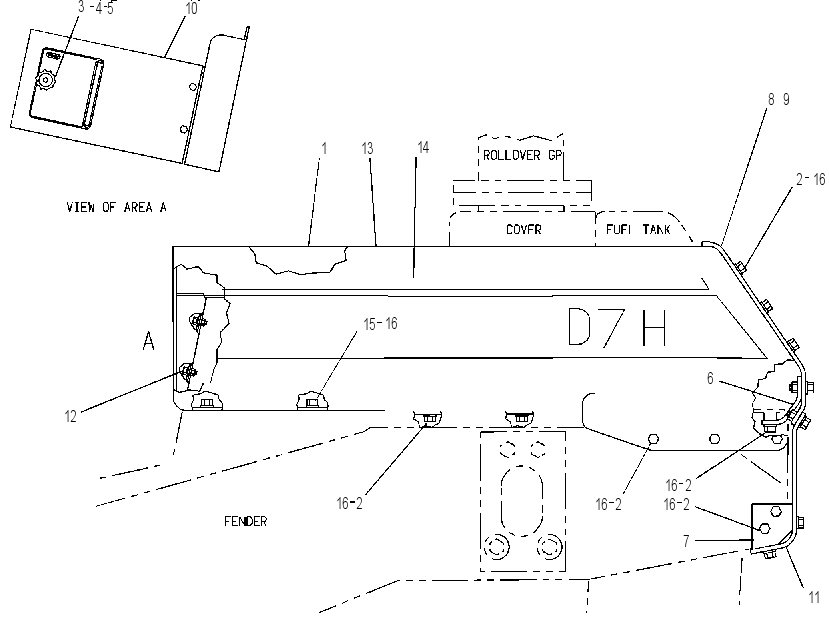 Защита топливного бака 3T5870 CAT