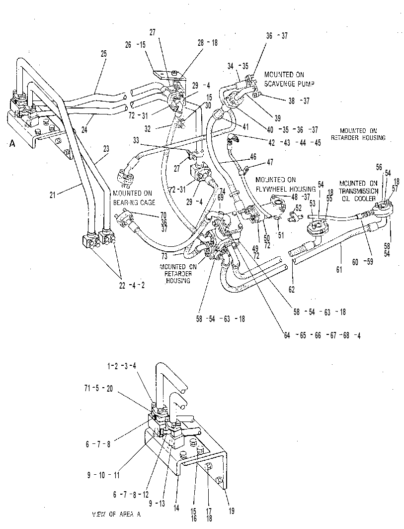 Трубопроводы масла трансмиссии 8W5048 CAT