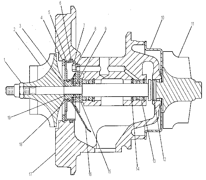 Картридж турбокомпрессора 7W3844 CAT