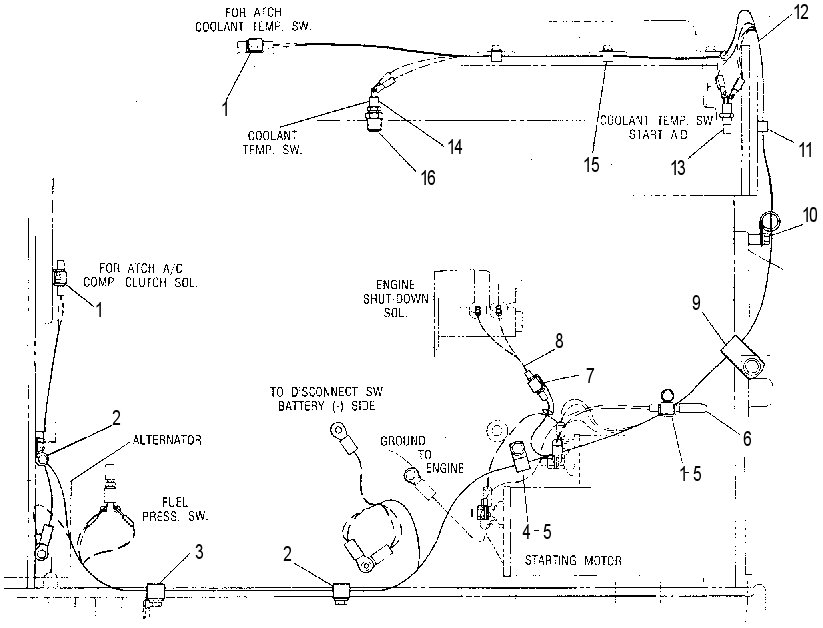 WIRING GP-ENGINE & XMSN 6W5168 CAT