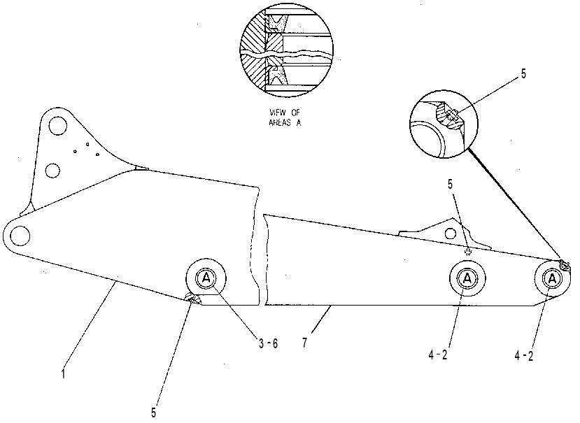 Рукоять обратной лопаты 9C7062 CAT