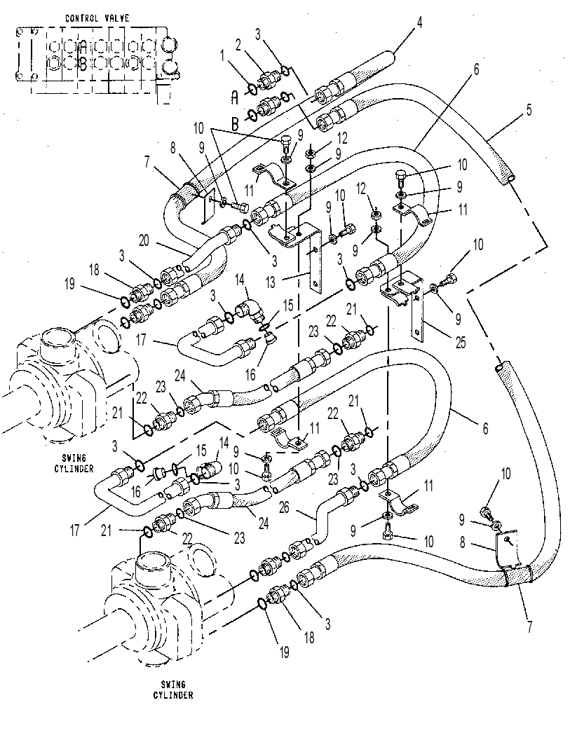 LINES GP-SWING CYLINDER 9R0060 CAT
