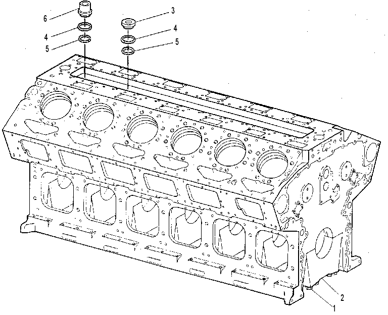Блок цилиндров в сборе 7C6956 CAT