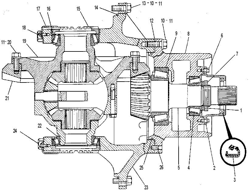 Дифференциал с конической передачей 8V3113 CAT