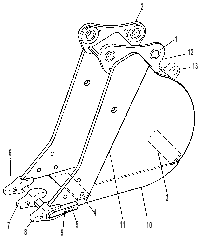 BUCKET & BEARING AS 9C3743 CAT