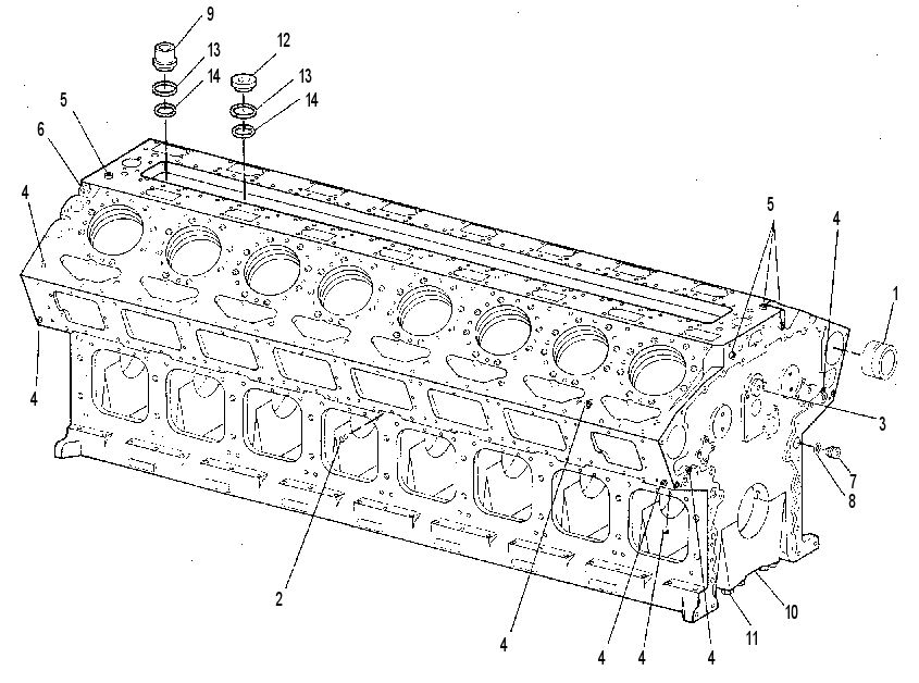 Блок цилиндров 7C7754 CAT