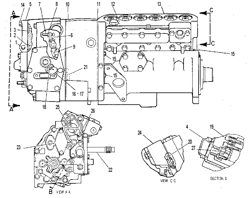 ТНВД с регулятором 2W1078 CAT