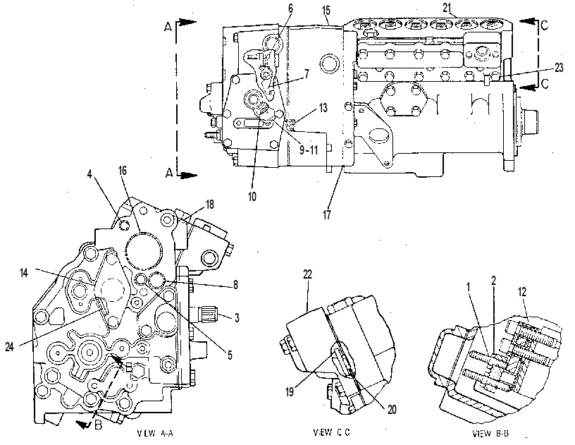ТНВД с регулятором 7W7199 CAT