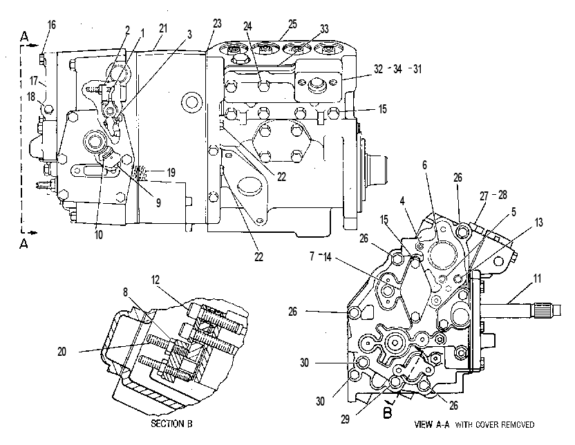 ТНВД с регулятором 2W2283 CAT