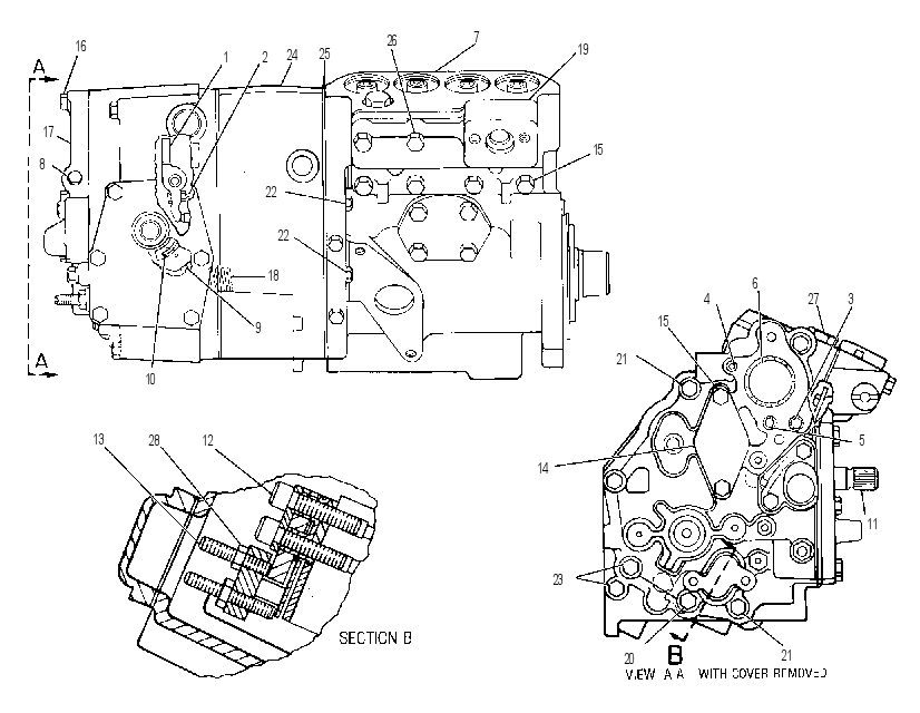 ТНВД с регулятором 7W2216 CAT