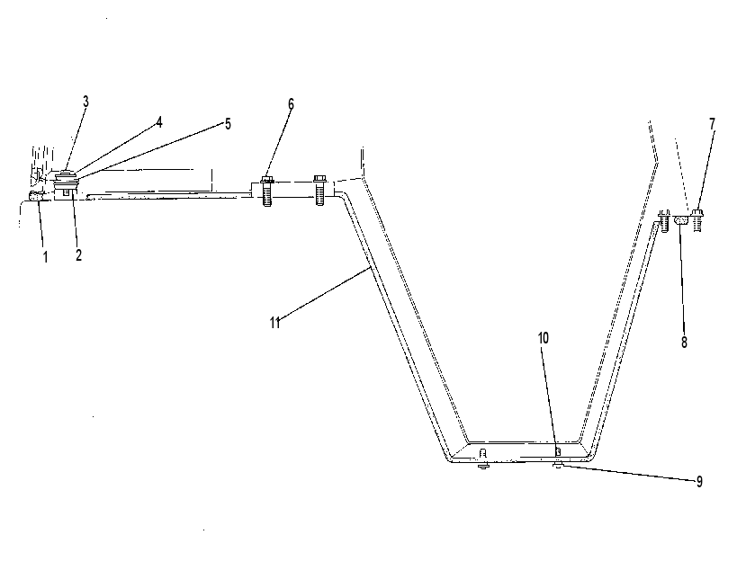 Крепление ROPS 7P6133 CAT