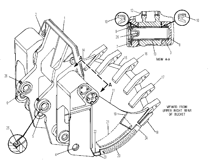 BUCKET GP-SHOVEL 3V1259 CAT
