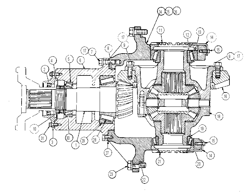 Дифференциал с конической передачей 4V1073 CAT
