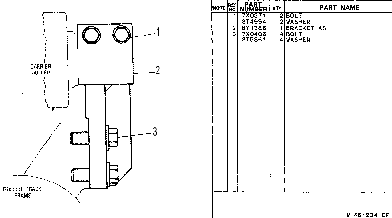 MOUNTING GP-CARRIER ROLLER 6Y2940 CAT